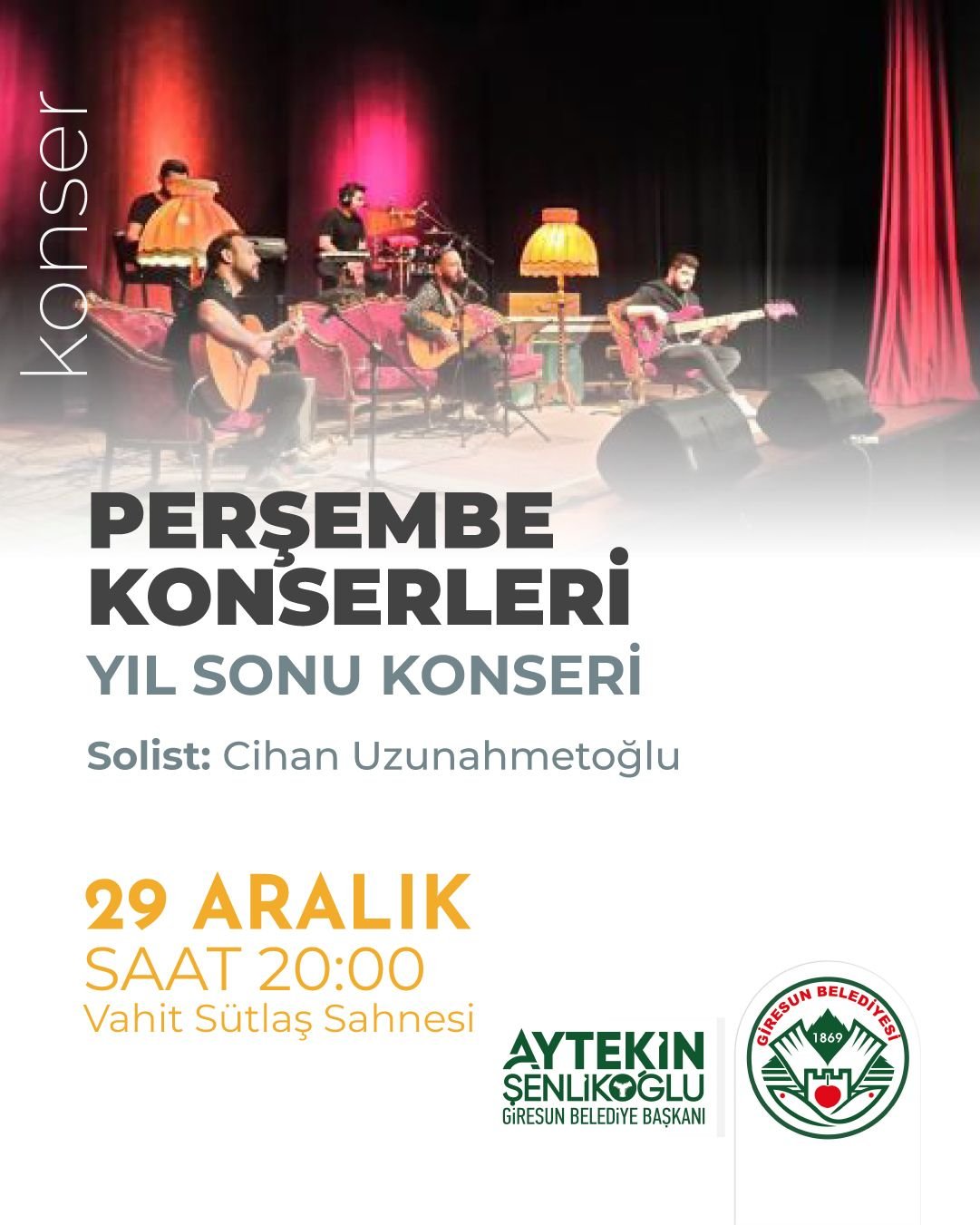 Pop & Rock Konseri (Solist : Cihan UZUNAHMETOĞLU)